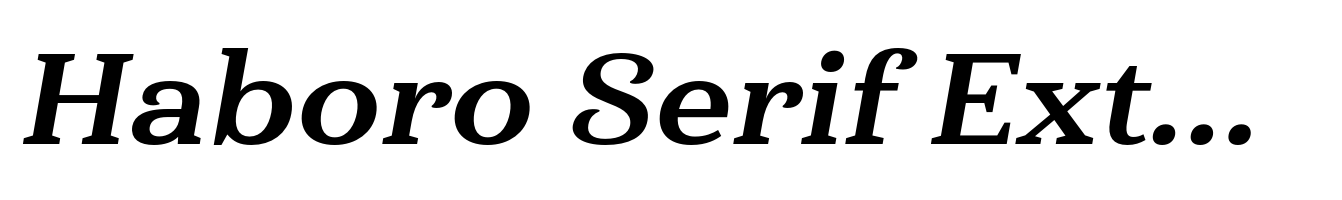 Haboro Serif Extended Extra Bold Italic